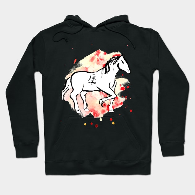 The Horse Chinese Zodiac Hoodie by Dbaudrillier